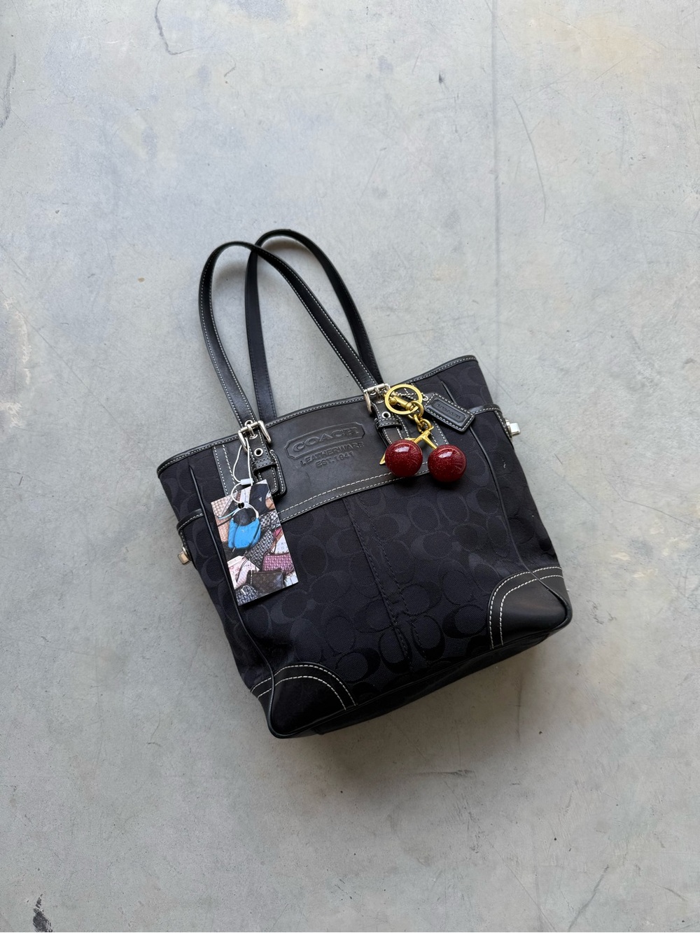 y2k coach monogram bucket mini bag